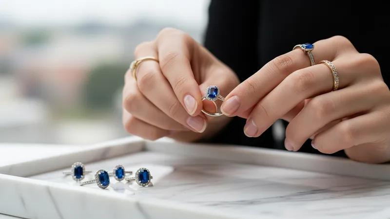 Bague Fiancaille Saphir